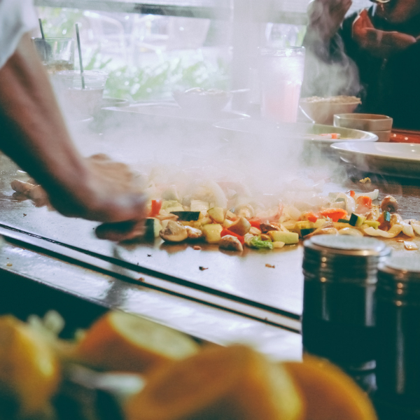 Vegetarian Teppanyaki Tofu and Mixed Vegetables