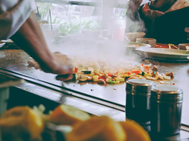 Vegetarian Teppanyaki Tofu and Mixed Vegetables