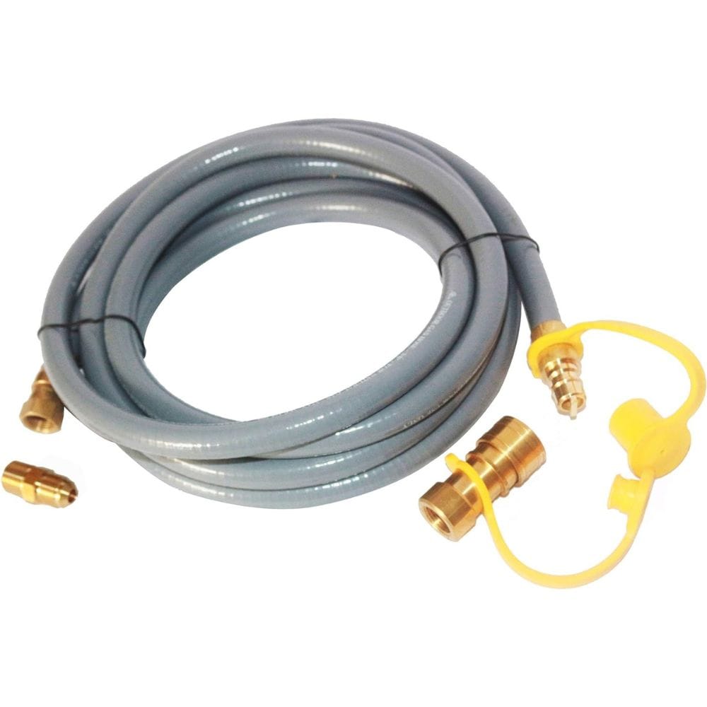 12' Natural/Porpane Gas Hose Assembly-38" Female Pipe Thread w/quick connect & 3/8" Male Pipe Thread