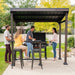 Provide your cooking space with a sturdy roof. Built with galvanized steel construction, a bar, and space for up to two griddles or prep carts, this pavilion will be your backyard event center.