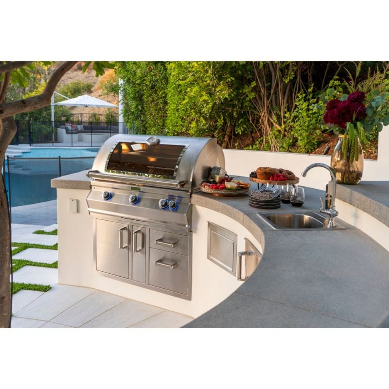 Fire Magic Aurora 36" Built-In Gas Grill w/ Backburner & Rotisserie Kit