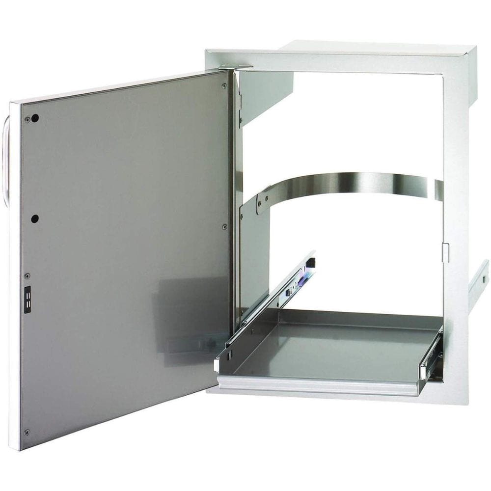 Fire Magic 14" Premium Flush Single Access Door w/ Tank Tray and Louvers, Left Hinged