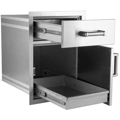 Durable 304 stainless steel construction Self-closing top drawer for secure closures