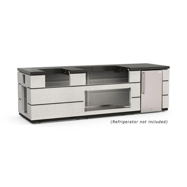 Introducing our&nbsp;Fire Magic Contemporary Pre-Fab Grill&nbsp;with&nbsp;Refrigerator Cut-out, a stunning addition to any backyard. 