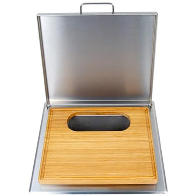 Fire Magic 53816 Trash Chute with Cutting Board&nbsp;offers a high end cutting board option, a must have for your outdoor kitchen.