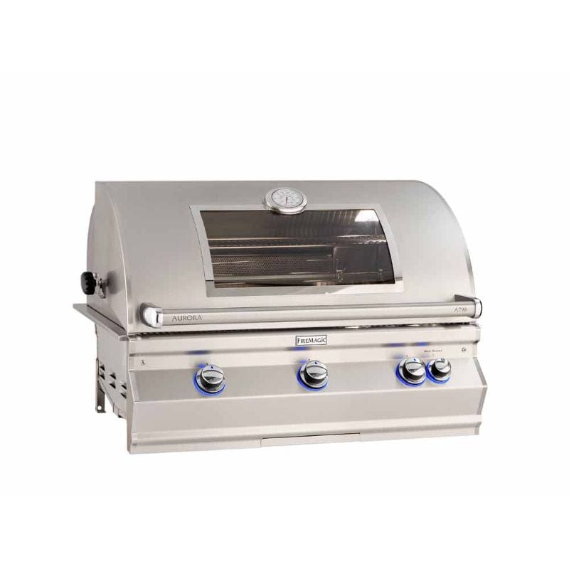 Fire Magic Aurora 36" Built-In Gas Grill w/ Backburner & Rotisserie Kit