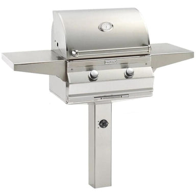 The Choice in ground post mount grill offers a post look that is set into concrete for a more permanent installation.