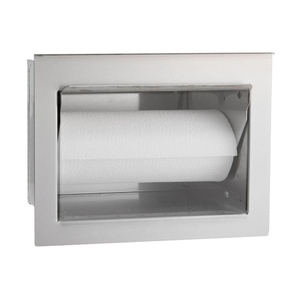 Fire Magic 53812 Premium Paper Towel Holder, 12x9.25-Inch&nbsp;offers a high end built in paper towel holder, a must have for your ultimate outdoor kitchen.