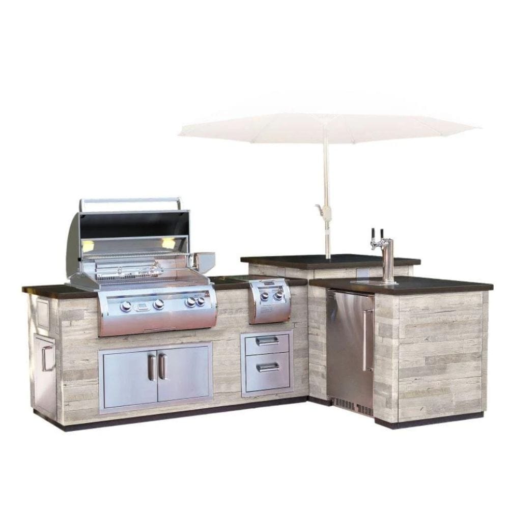 Constructed from durable Glass Fiber Reinforced Concrete(GFRC) and easily assembled on-site, our island systems are designed specifically for Fire Magic equipment and make a stunning outdoor kitchen.