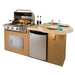 The KoKoMo Grills Poly Outdoor Kitchen Island is a 7'6" island with a 42" octagon top for guests. 