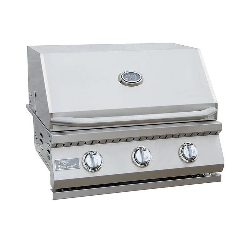 KoKoMo 3 Burner 26" Cart Model BBQ Grill With Locking Casters | KO-BAK3BG+KO-BAK3BG-C