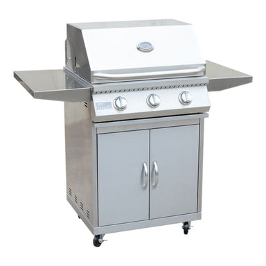 3 Burner 26 inch Cart Model BBQ Grill With Locking Casters by KoKoMo | <span data-mce-fragment="1">KO-BAK3BG+KO-BAK3BG-C</span>