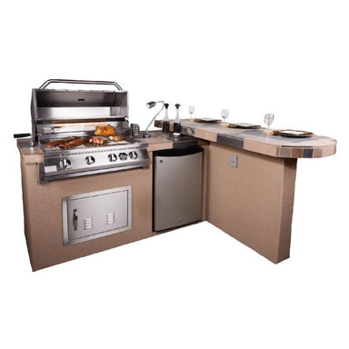 Aspen BBQ Island with 4 Burner Built In BBQ Grill by KoKoMo | Aspen