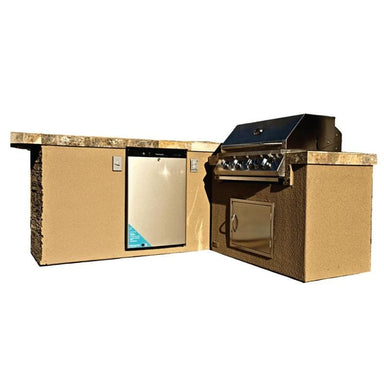 Baja BBQ Island with 4 Burner Built In BBQ Grill and Refrigerator by KoKoMo | <span data-mce-fragment="1">Baja</span>