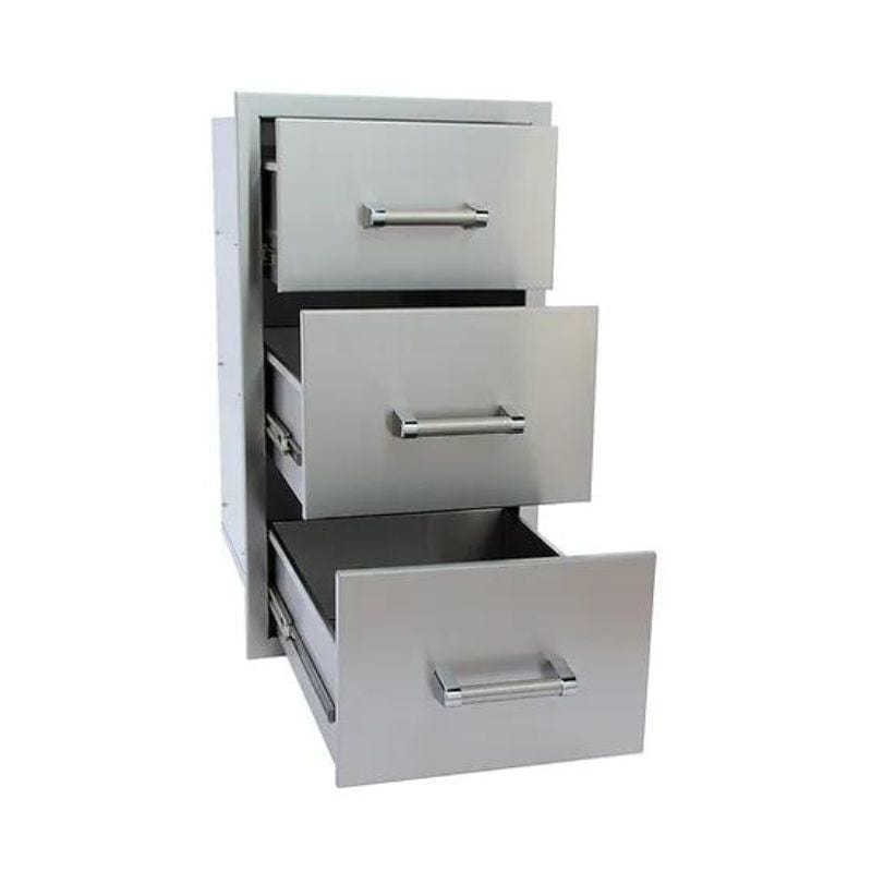 KoKoMo Outdoor Kitchen Stainless Steel Triple Drawer