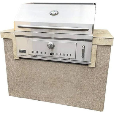 This compact 4ft BBQ island, the KoKoMo St. Martin Charcoal Island, features a durable 304 stainless steel grill perfect for all your cooking needs.