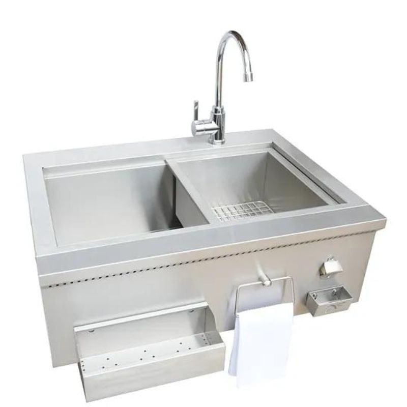 Kokomo 30" Built-In Bartender Cocktail Station With Sink Bottle Opener and Ice Chest