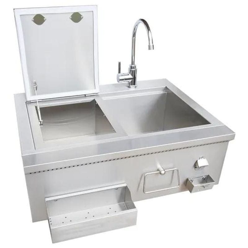 Kokomo 30" Built-In Bartender Cocktail Station With Sink Bottle Opener and Ice Chest