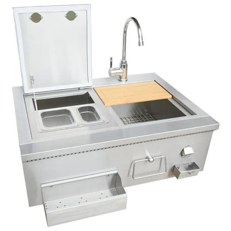 Kokomo 30" Built-In Bartender Cocktail Station With Sink Bottle Opener and Ice Chest