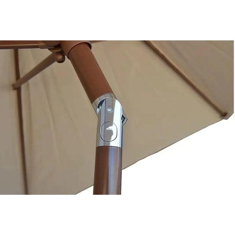 Kokomo 9' Outdoor Kitchen Umbrella Hand Crank and Tilt Beige Color | KO-UMB729