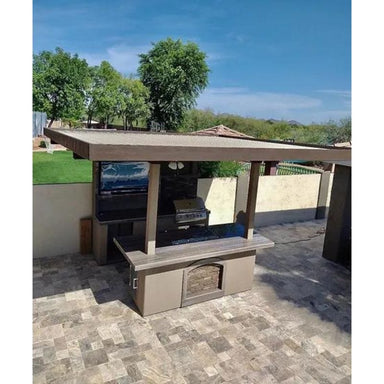 Built-In Island Outdoor Kitchen With T.V. built-in BBQ Grill &amp; Pergola by KoKoMo | <span data-mce-fragment="1">Baja-top</span>