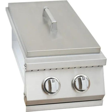 Conventional, Stainless, Propane/Natural Gas, Built-In, Two Heavy Duty 12,000 BTU cast brass burners for enhanced performance.