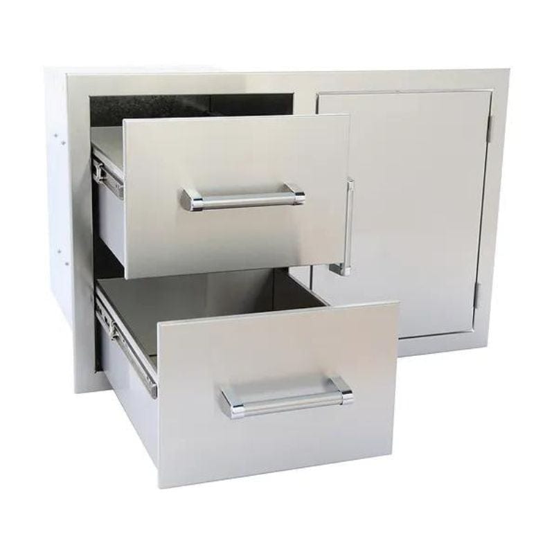 Kokomo Outdoor Kitchen Stainless Steel Two Drawer - One Door Combo | KO-ALPDC