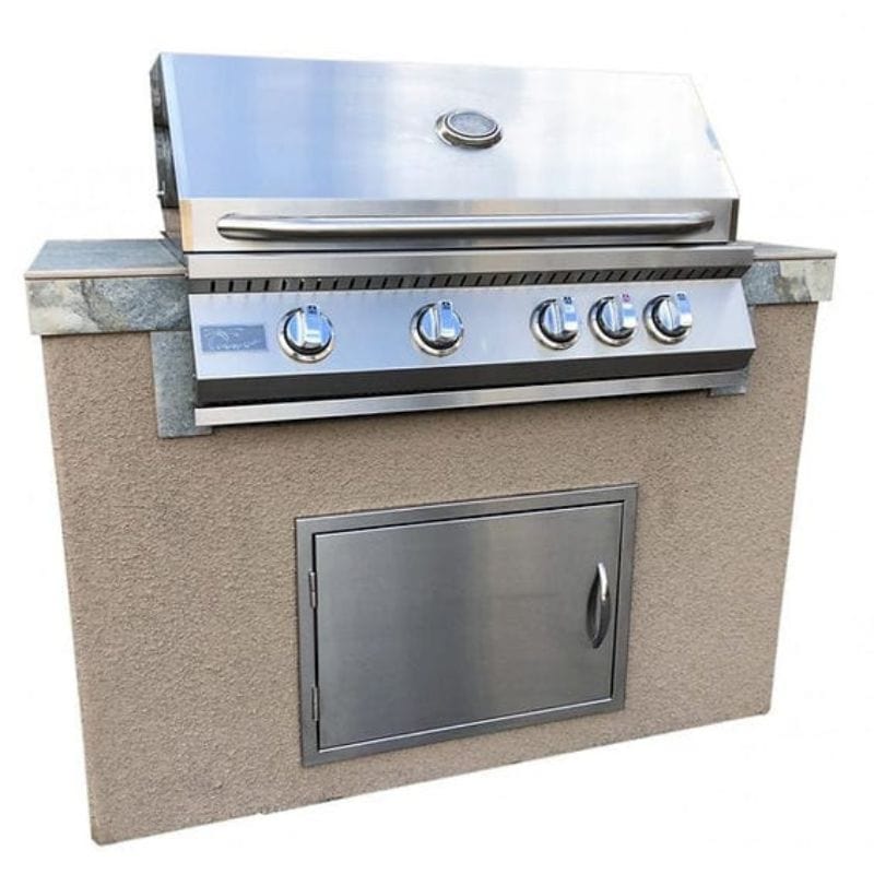 Kokomo Panama 4' BBQ Island with 4 Burner Built In Grill | PANAMA