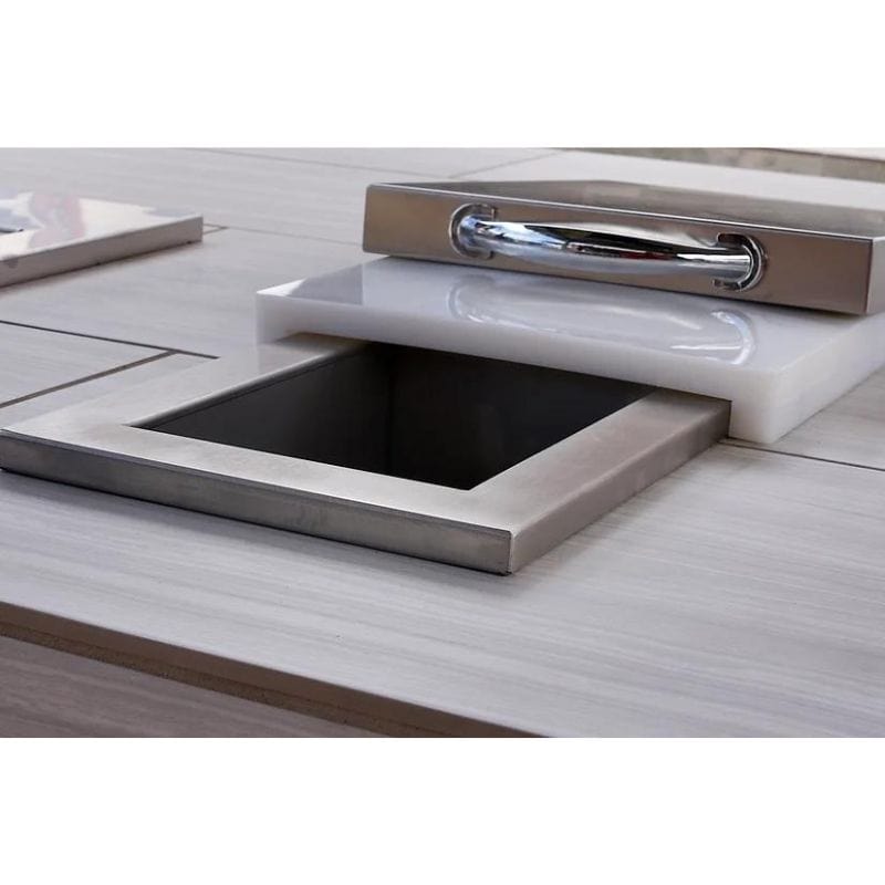 Kokomo Stainless Steel Trash Chute and Cutting Board