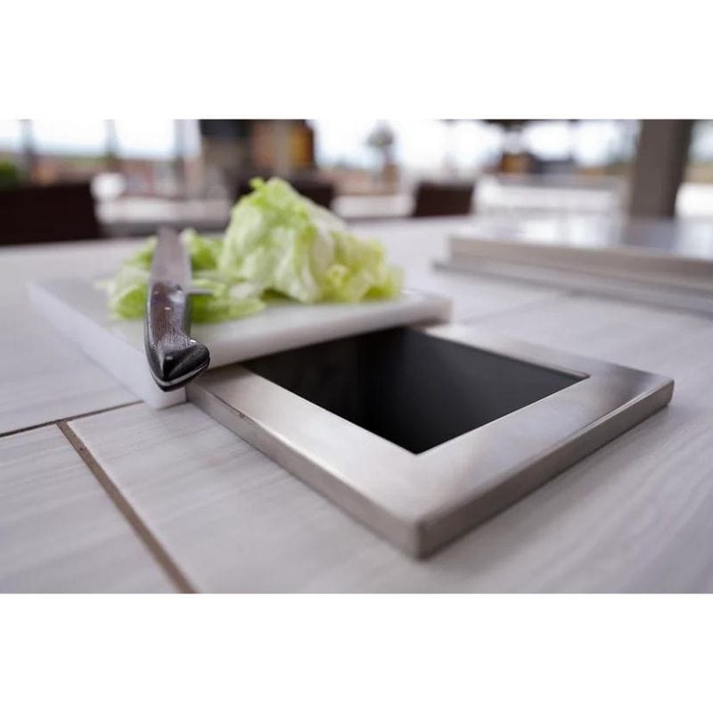 Kokomo Stainless Steel Trash Chute and Cutting Board